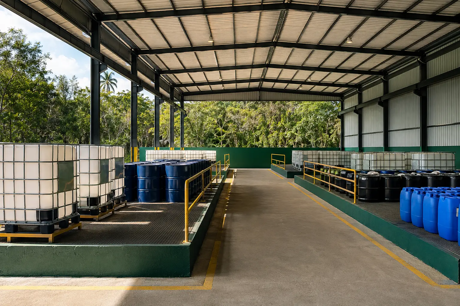 Área organizada para armazenamento de resíduos